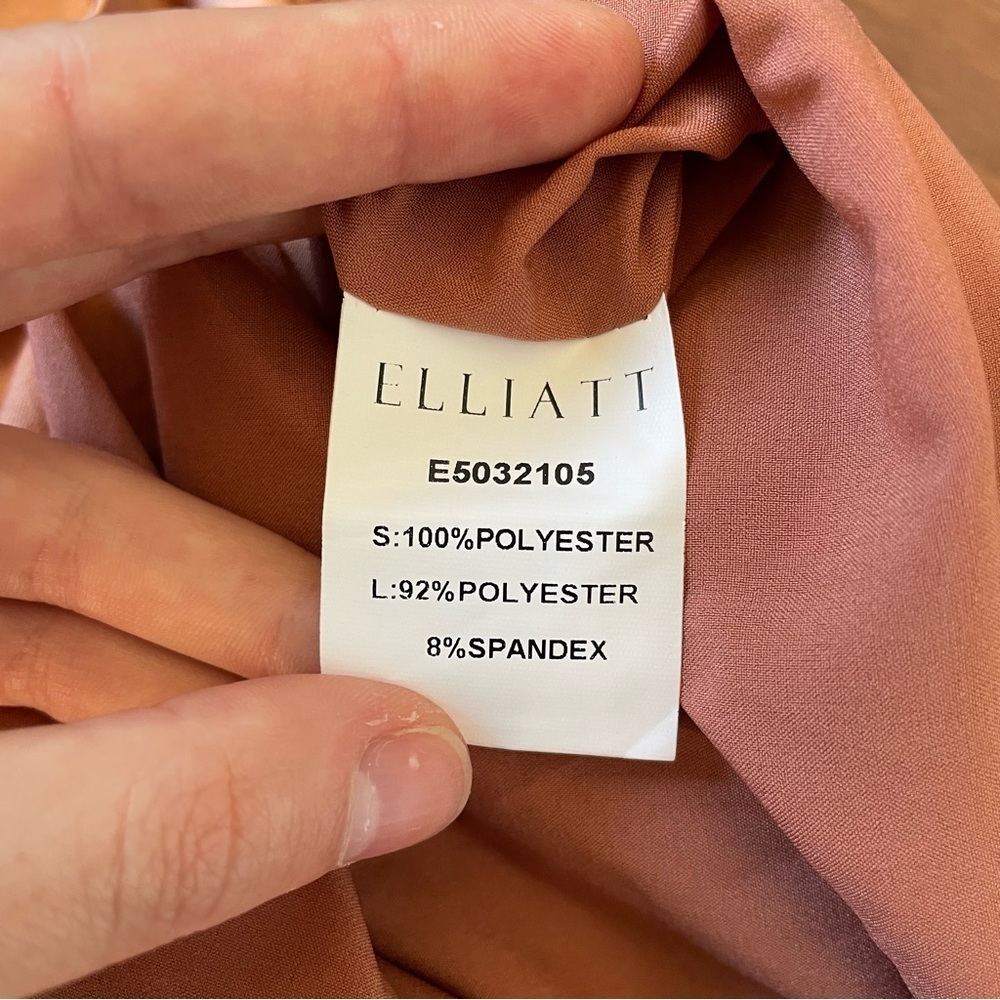 NWT Elliott Cassini Dress Copper Satin One Shoulder Ruched Formal Sleeveless S - Picture 11 of 15